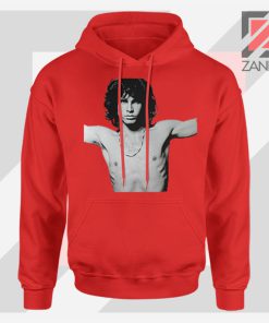 Jim Morrison Musician Graphic Red Hoodie