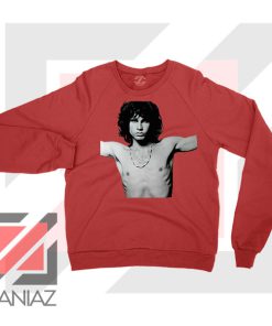 Jim Morrison Musician Graphic Red Sweater