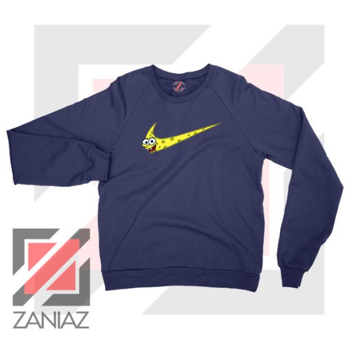 Just Spongebob Funny Nike Navy Blue Sweatshirt