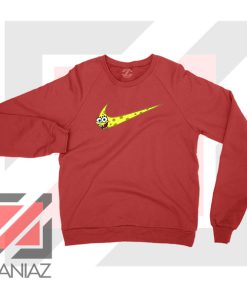 Just Spongebob Funny Nike Red Sweatshirt