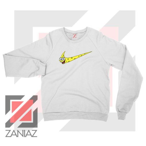 Just Spongebob Funny Nike White Sweatshirt