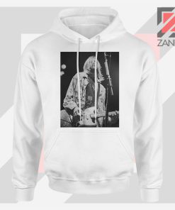 Kurt Cobain Concert Graphic White Hoodie