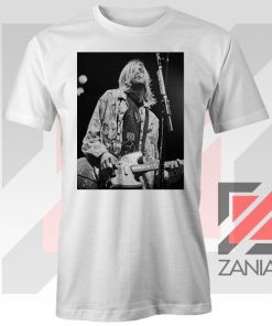 Kurt Cobain Concert Graphic White Tshirt