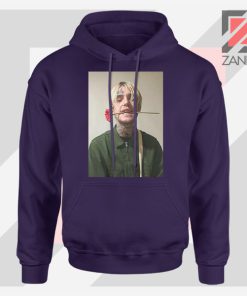 Lil Peep Flower Boy Navy Blue Hoodie