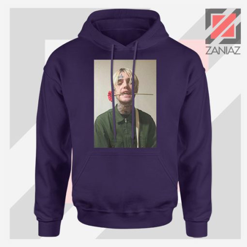 Lil Peep Flower Boy Navy Blue Hoodie