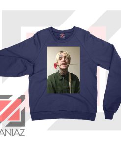 Lil Peep Flower Boy Navy Blue Sweatshirt