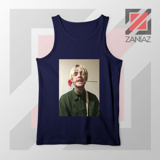 Lil Peep Flower Boy Navy Blue Tank Top