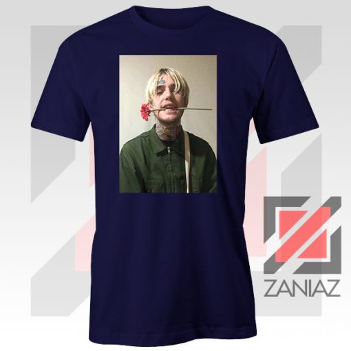 Lil Peep Flower Boy Navy Blue Tshirt