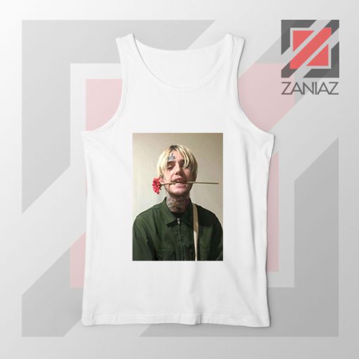 Lil Peep Flower Boy White Tank Top