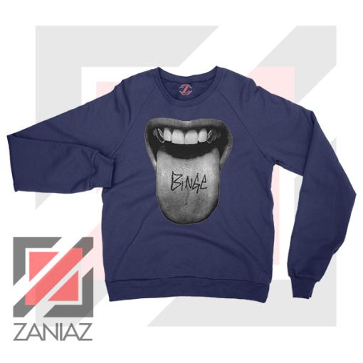 MGK Binge Album Rapper Graphic Navy Blue Sweatshirt