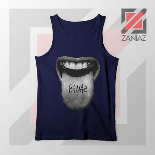 MGK Binge Album Rapper Graphic Navy Blue Tank Top