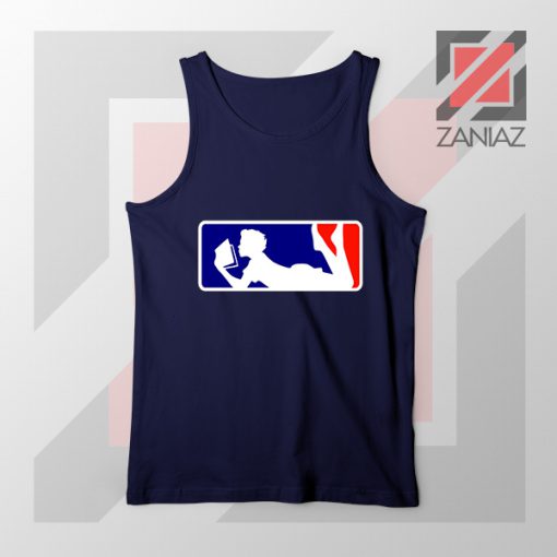 Major League Logo Reading Navy Blue Tank Top