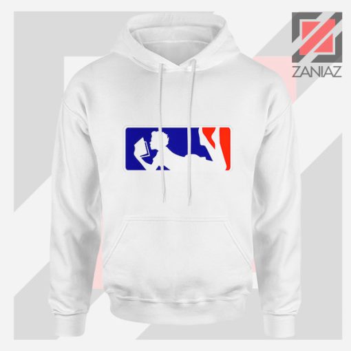 Major League Logo Reading White Hoodie