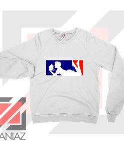 Major League Logo Reading White Sweatshirt