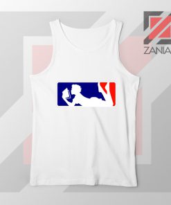 Major League Logo Reading White Tank Top