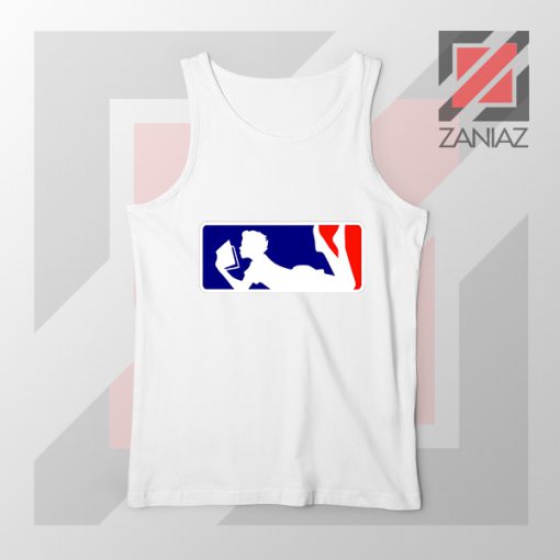 Major League Logo Reading White Tank Top