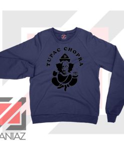 Makaveli Chopra Graphic Navy Blue Sweater