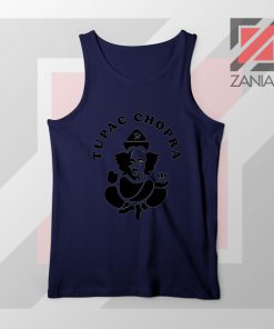 Makaveli Chopra Graphic Navy Blue Tank Top