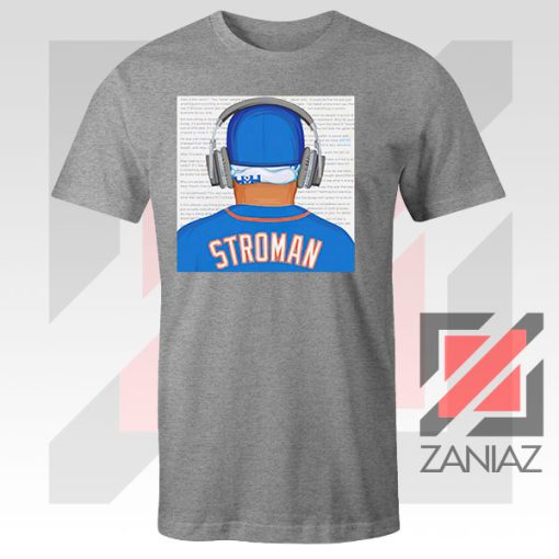 Marcus Stroman Behind Design Sport Grey Tshirt