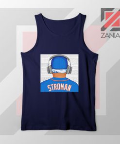 Marcus Stroman Behind Navy Blue Tank Top