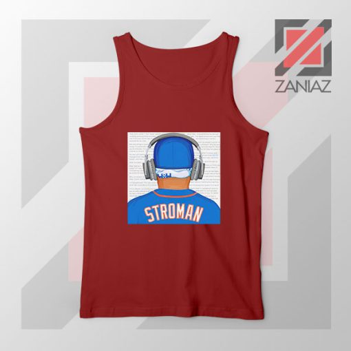 Marcus Stroman Behind Red Tank Top