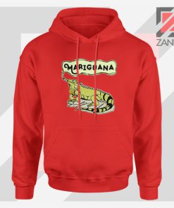 Mariguana Smoke Animal Red Hoodie