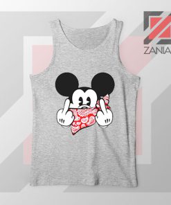 Mickey Disney Middle Finger Sport Grey Tank Top