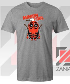 Minion Movies Deadpool Superhero Design Grey Tee