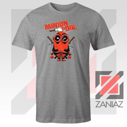 Minion Movies Deadpool Superhero Design Grey Tee