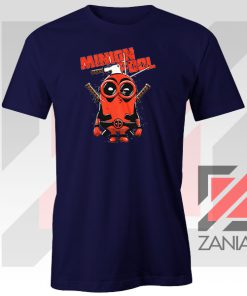 Minion Movies Deadpool Superhero Design Navy Tee