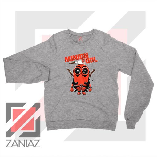 Minion Movies Deadpool Superhero Grey Sweatshirt