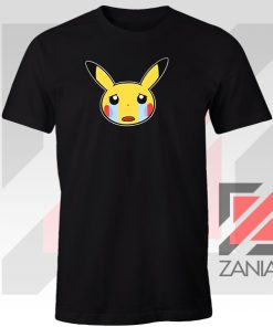 Pikachu Sad Mood Black Tshirt