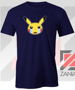 Pikachu Sad Mood Navy Blue Tshirt