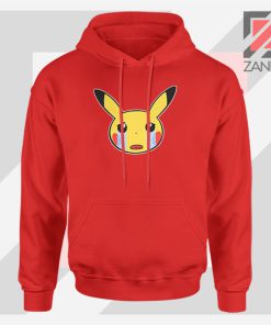 Pikachu Sad Mood Red Hoodie