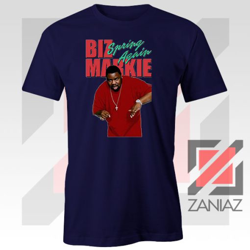 Spring Again Biz Markie Singer Navy Blue Tee