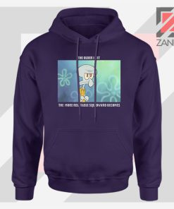 Squidward Meme Designs Navy Blue Hoodie