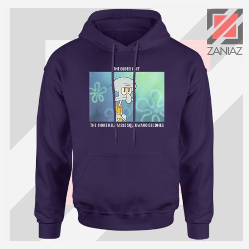 Squidward Meme Designs Navy Blue Hoodie