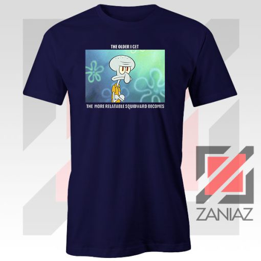 Squidward Meme Designs Navy Blue Tshirt