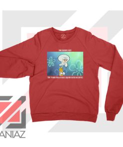 Squidward Meme Designs Red Sweatshirt