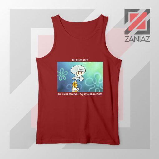 Squidward Meme Designs Red Tank Top