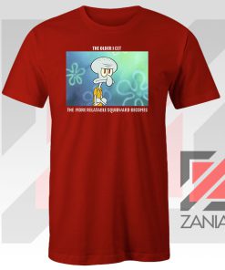 Squidward Meme Designs Red Tshirt