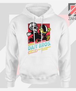 Super Daft Bros Parody White Hoodie