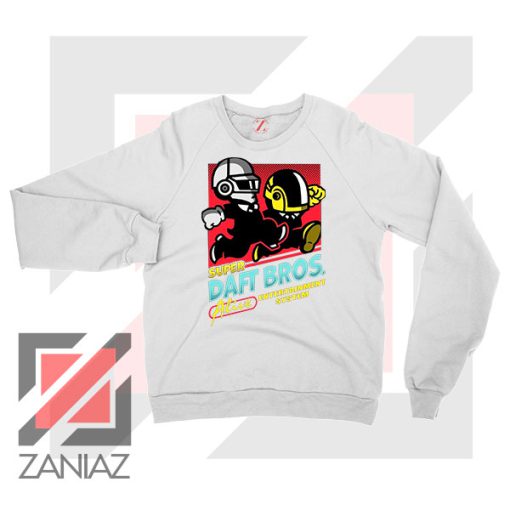 Super Daft Bros Parody White Sweatshirt