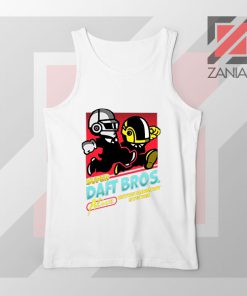 Super Daft Bros Parody White Tank Top