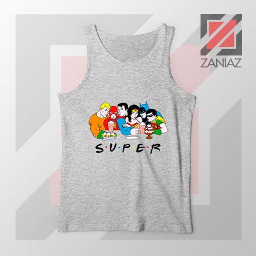 Super Friends DC Comics Design Sport Grey Tank Top