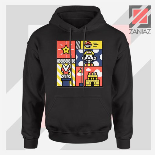 Super Mario Art Celebrate Black Hoodie