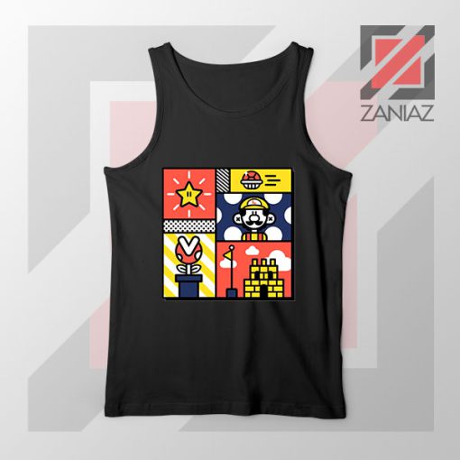 Super Mario Art Celebrate Black Tank Top