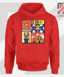 Super Mario Art Celebrate Red Hoodie