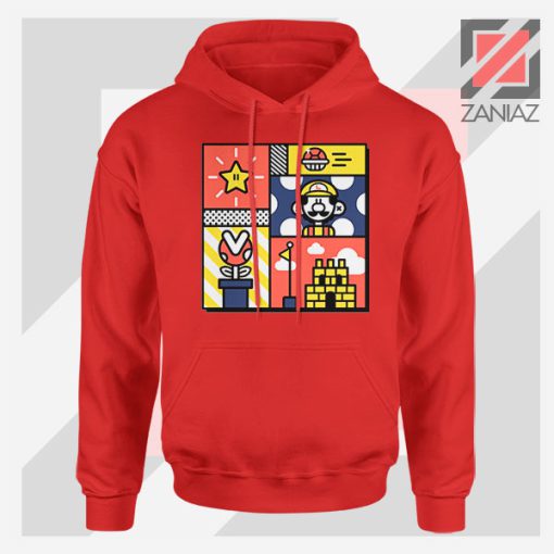 Super Mario Art Celebrate Red Hoodie