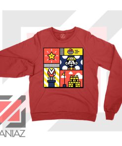 Super Mario Art Celebrate Red Sweatshirt